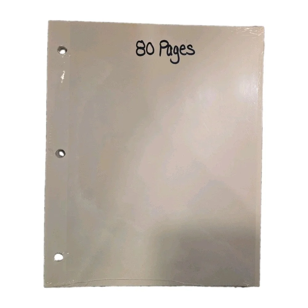 6 Packs (530 Pages) Self Adhesive Photo Album Refills 3 Ring Binder 9x11 Inch